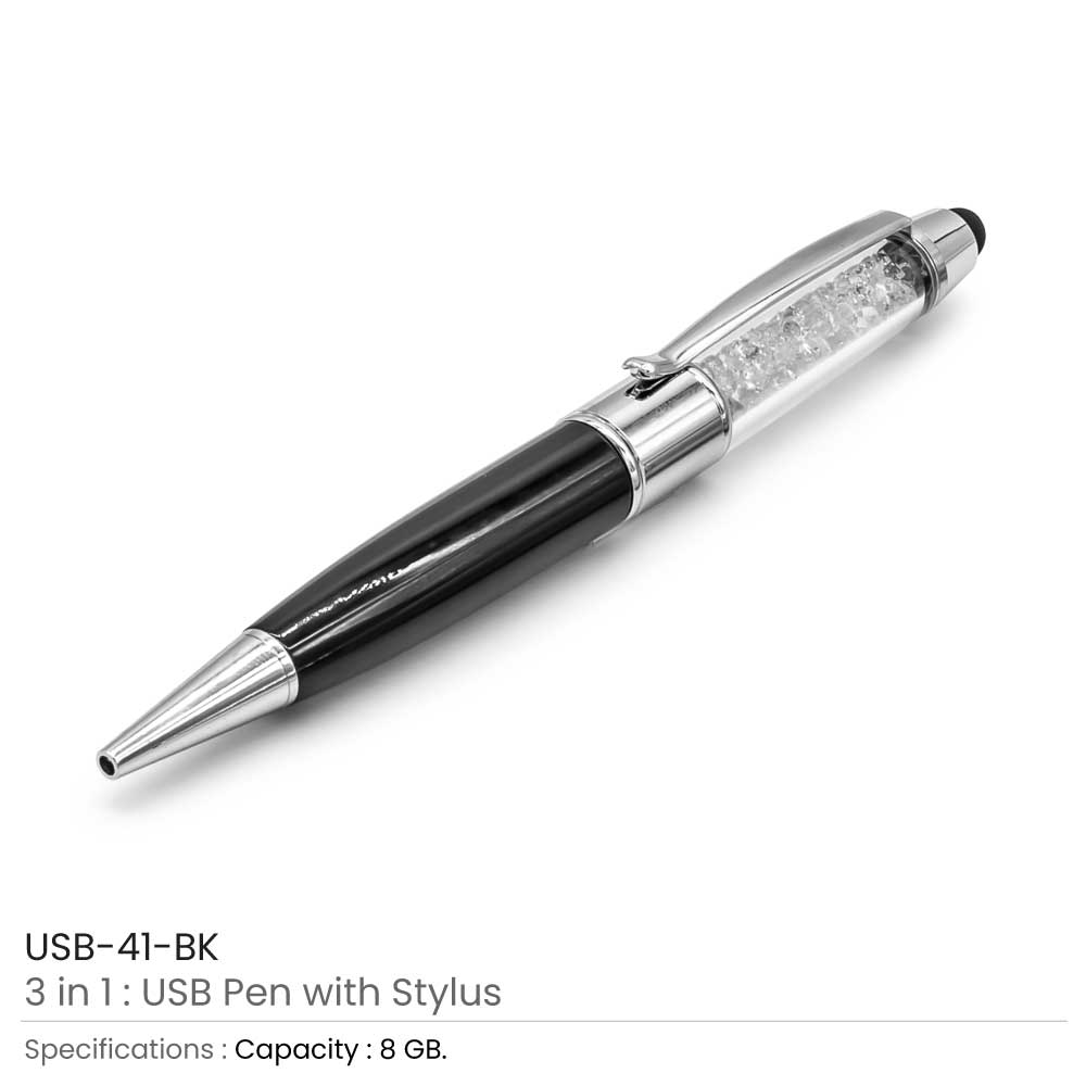 Crystal Pen USB with Stylus 2