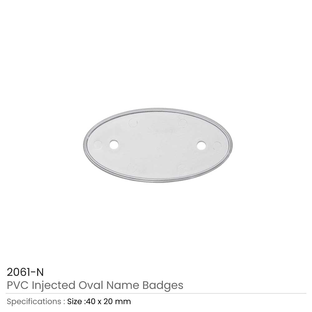 PVC Injected Oval Name Badges 3