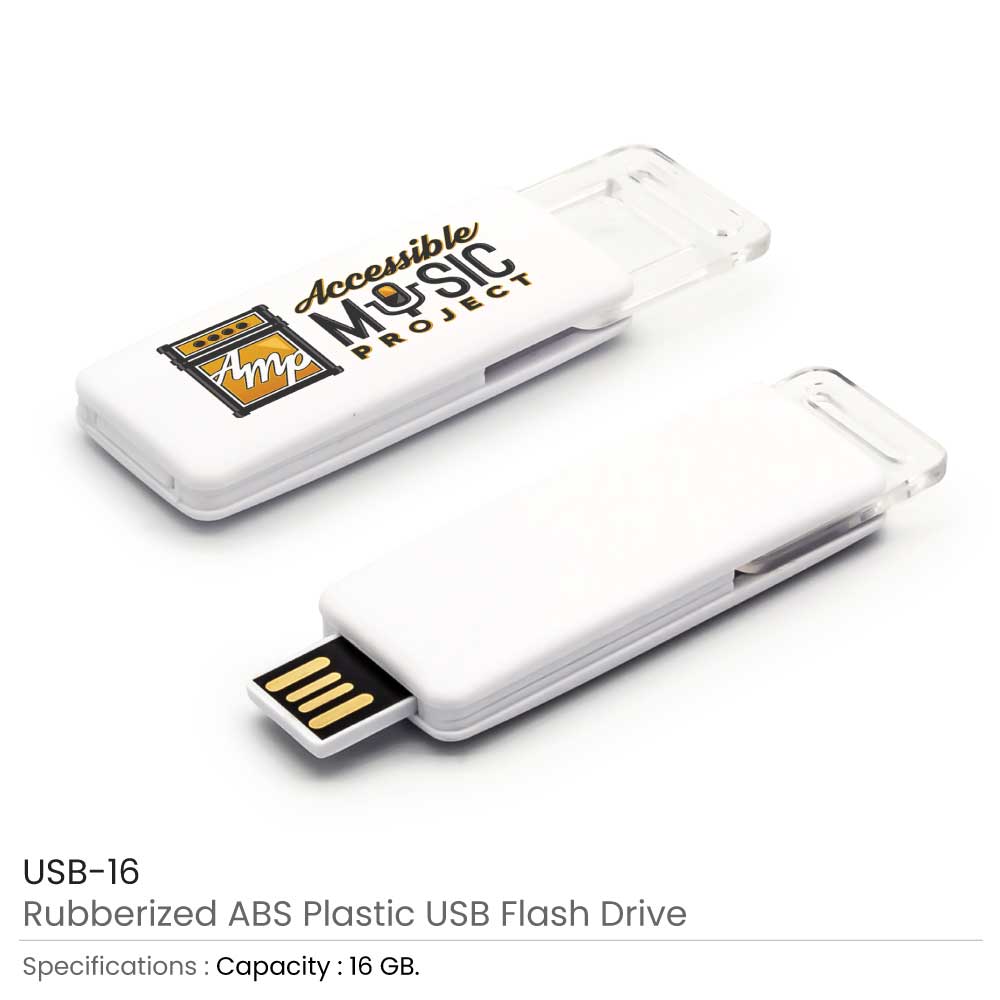 Rubberized ABS Plastic USB Flash Drive 3