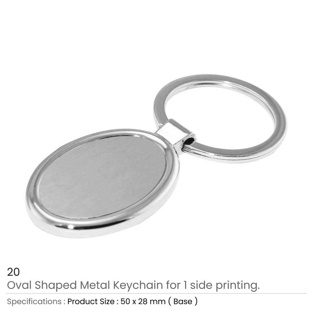 Promotional Oval Metal Keychains 3