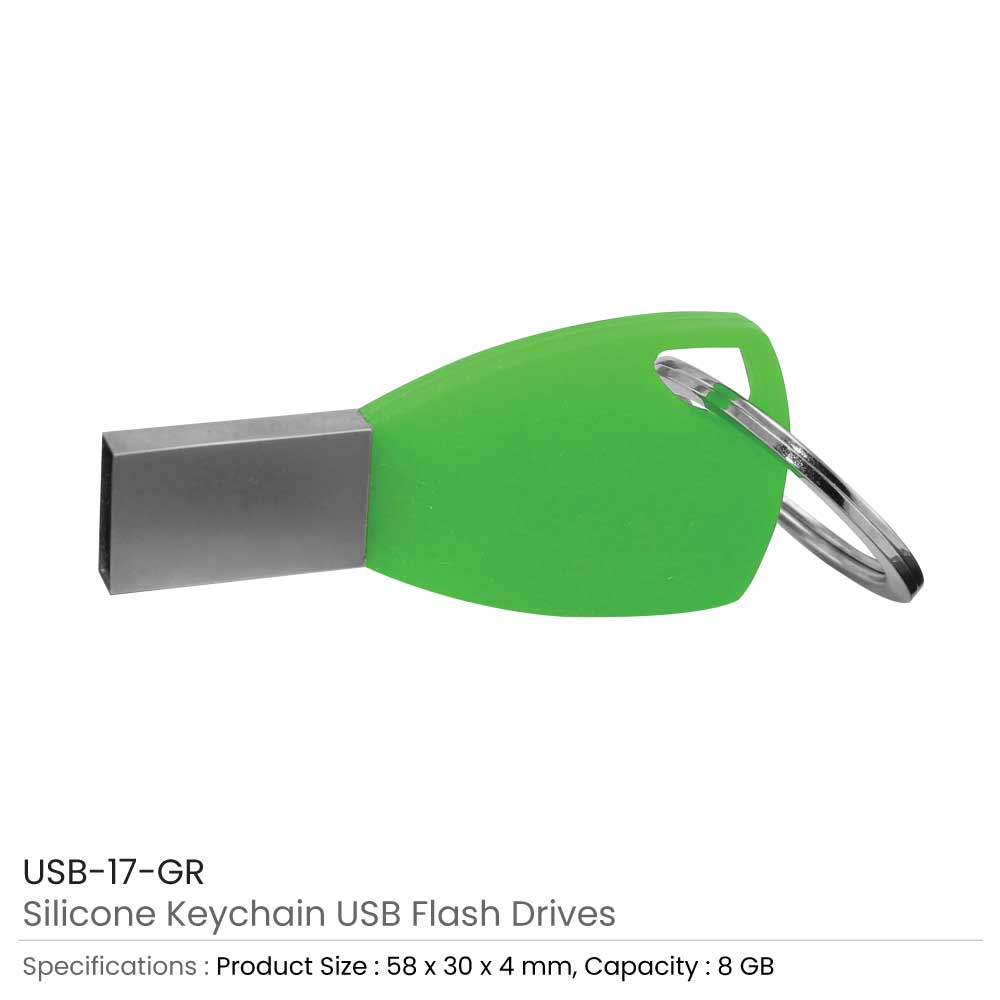 Silicone Keychain USB Flash 8GB 3