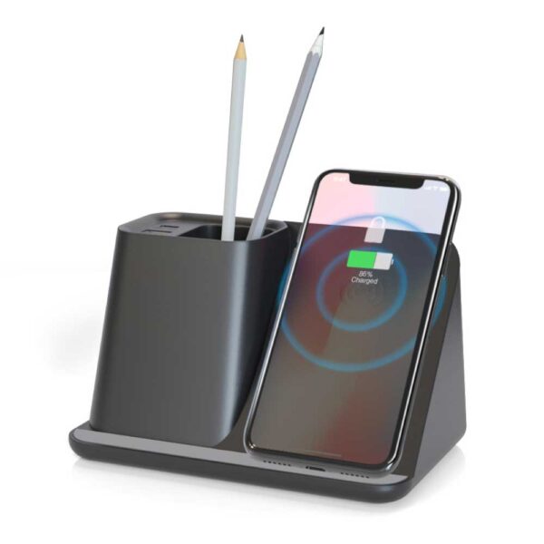 Desktop Pen Holder with 5W Wireless Charger 3