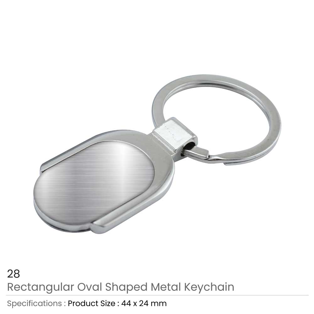 Rectangular Oval Shaped Key Chains 3