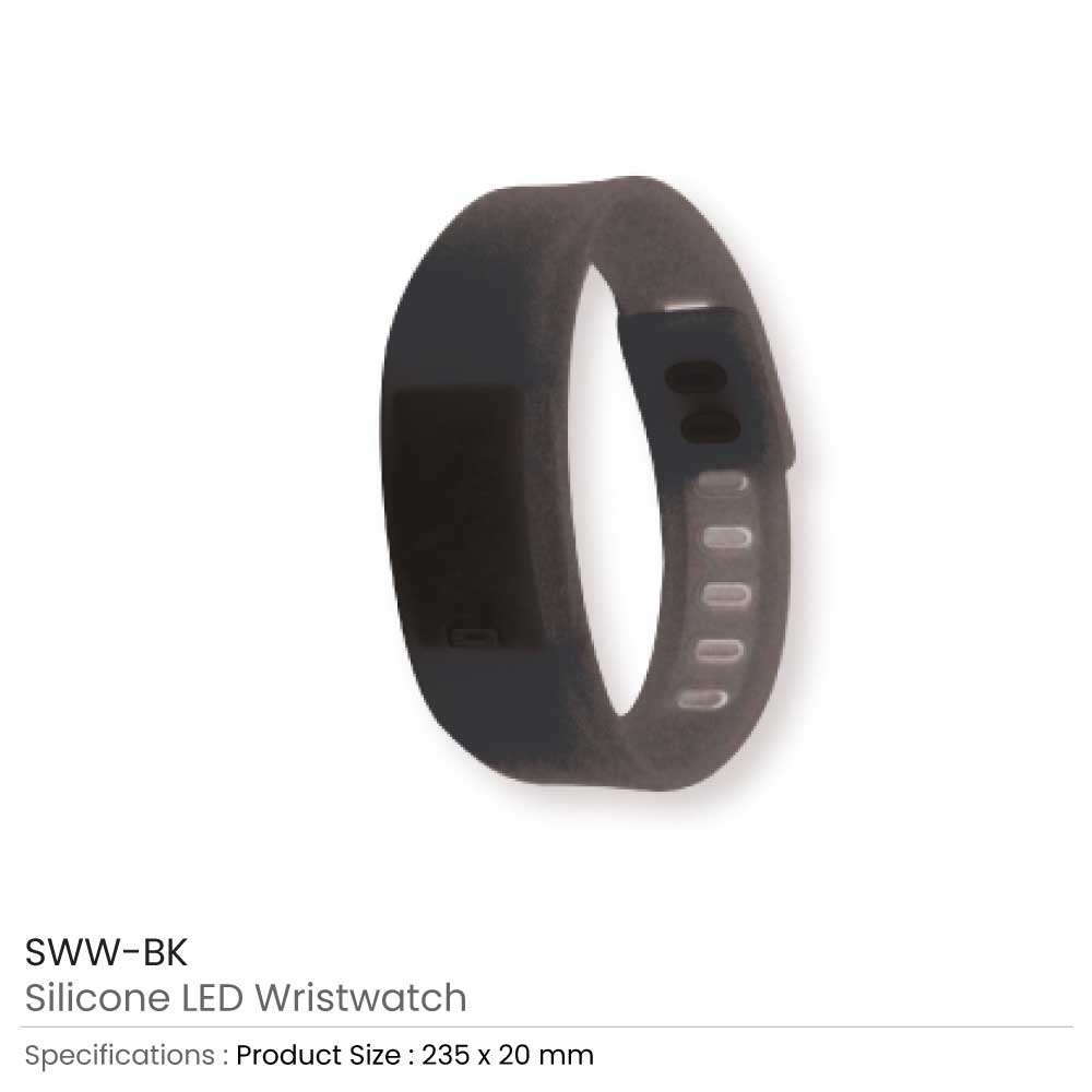 Silicone Wristbands with Digital Watch 2