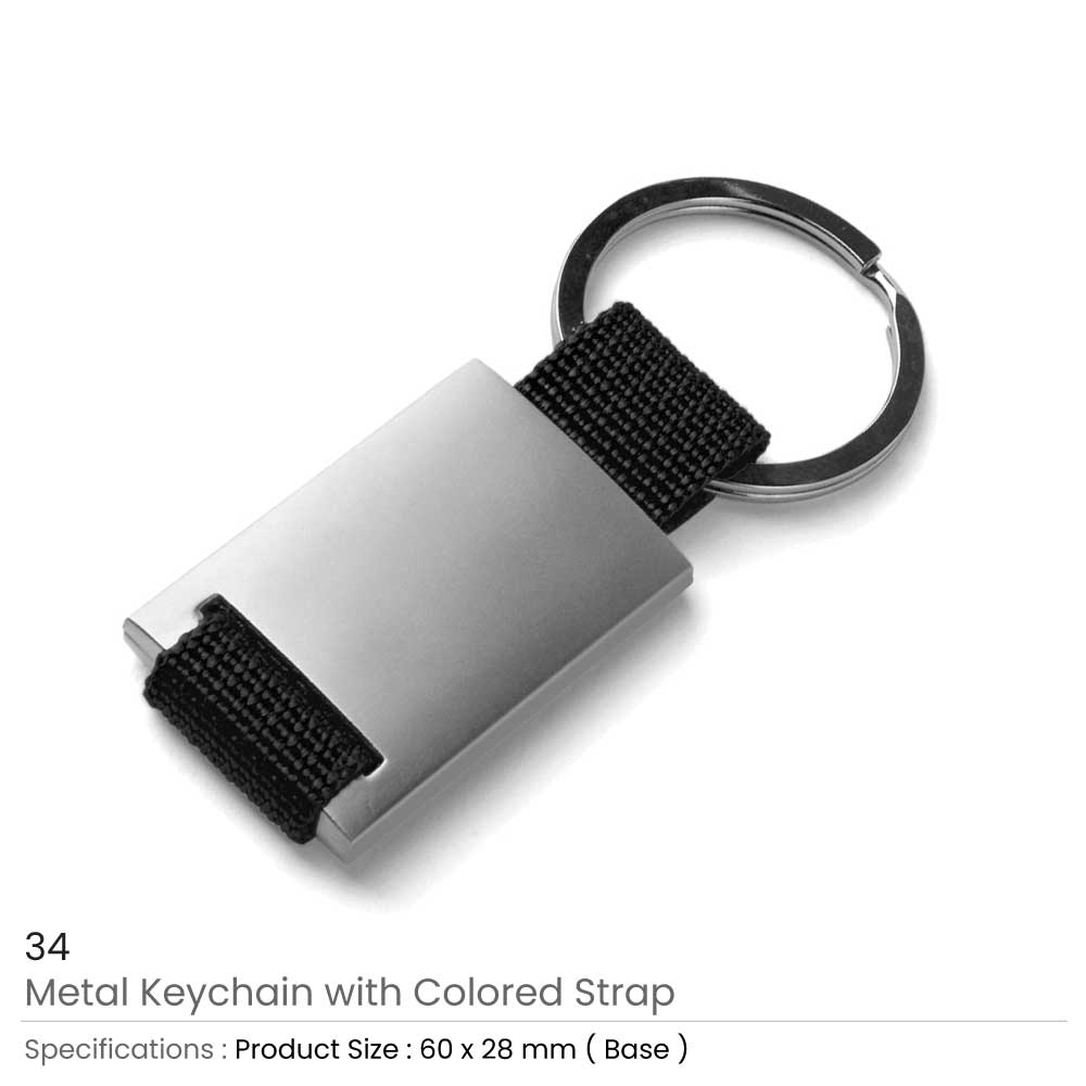 Metal Keychain with Strap 5