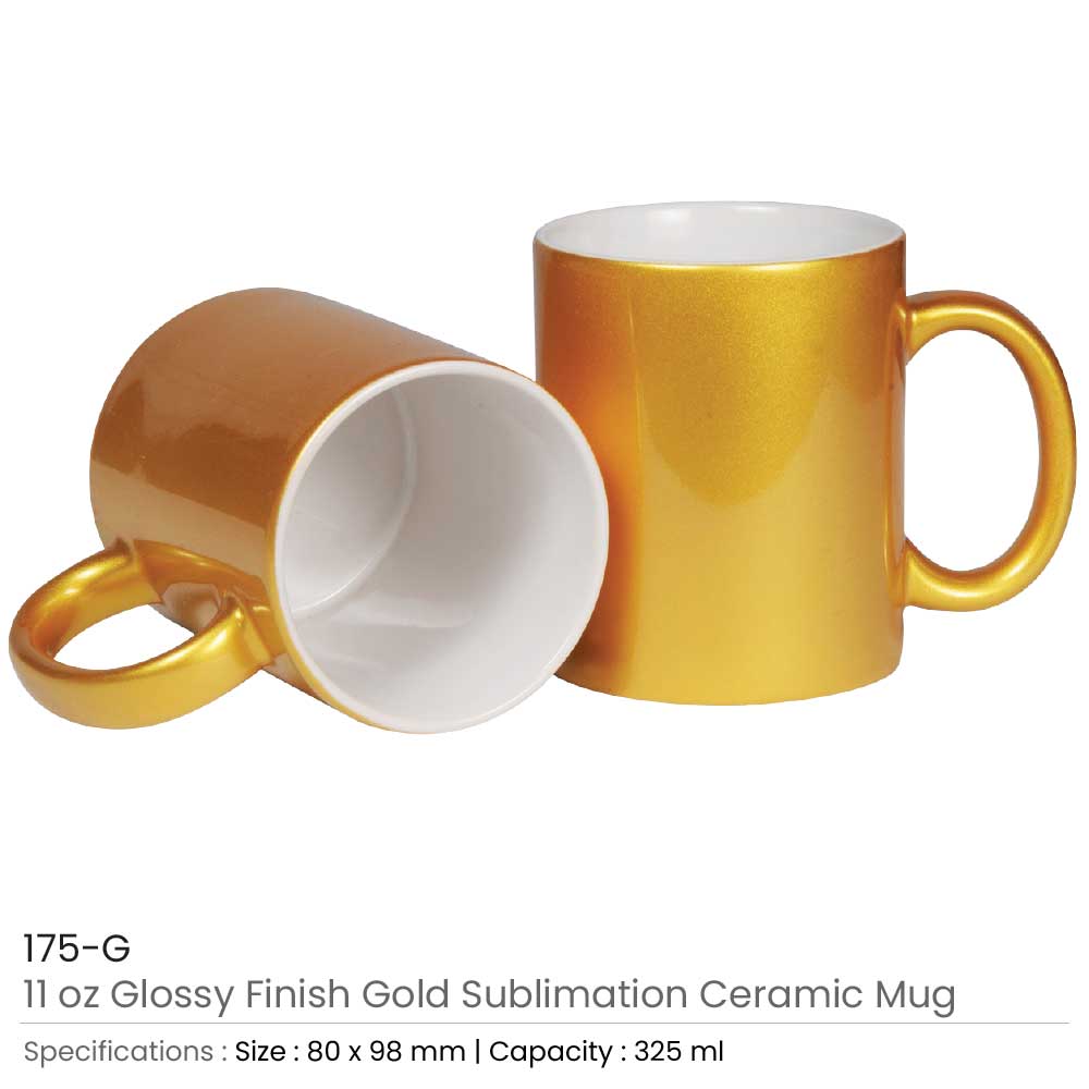 Gold Ceramic Mugs 3