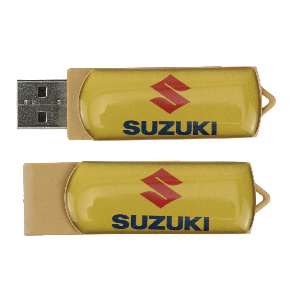 Wheat Straw Swivel USB Flash Drives, 4GB to 32GB 2