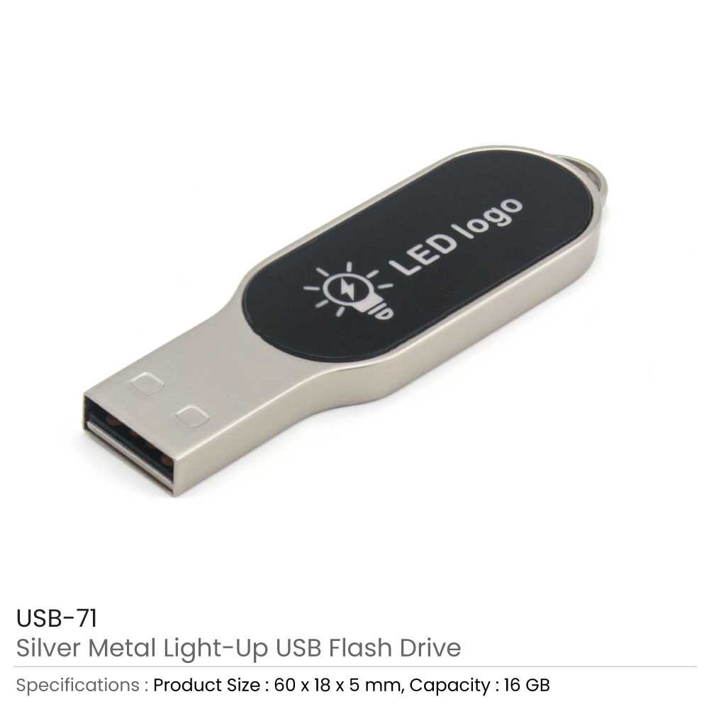 Oval Shaped Light-Up Logo USB 16GB 3