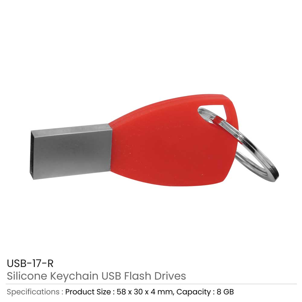 Silicone Keychain USB Flash 8GB 4