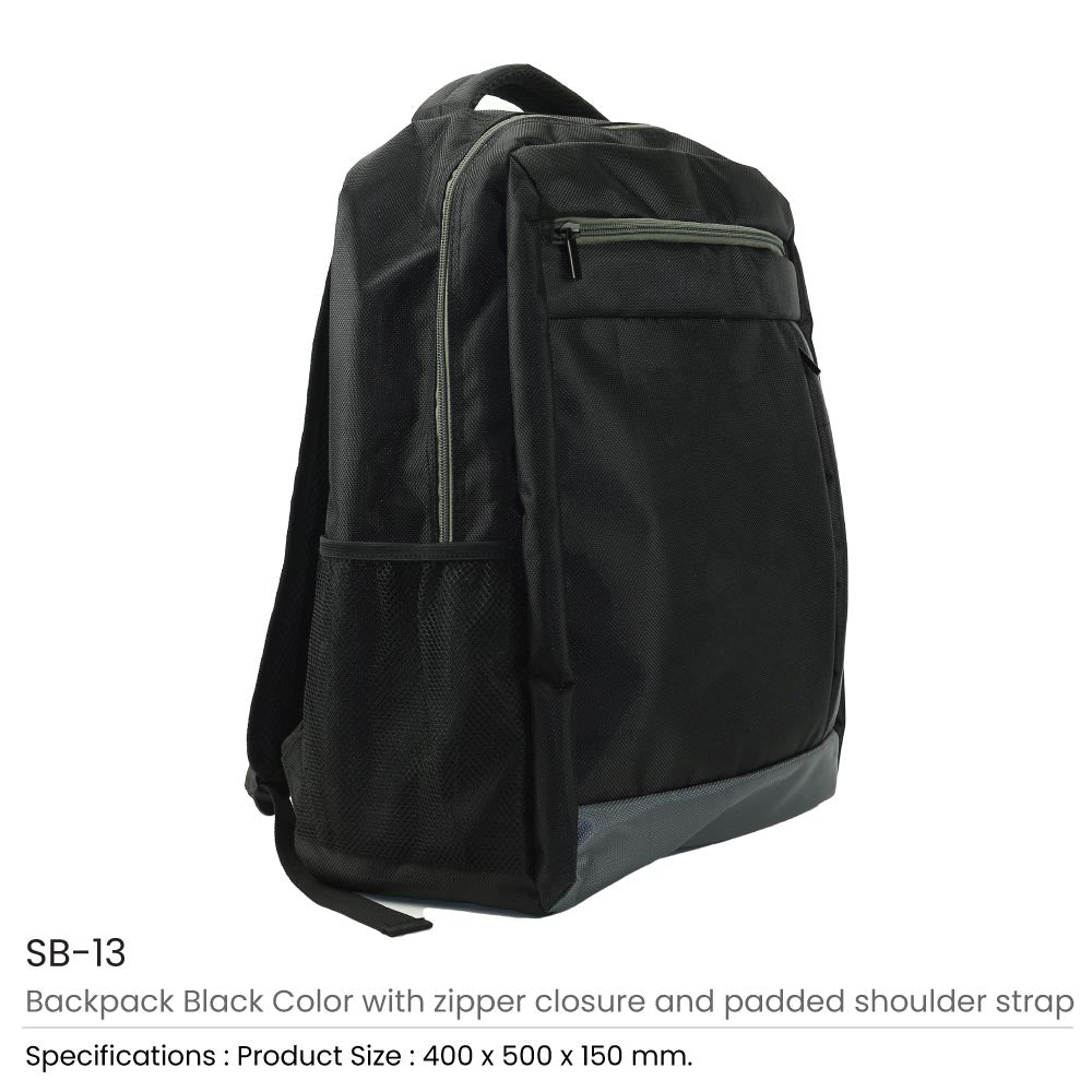 Backpacks in Black 1680D Polyester Material 4