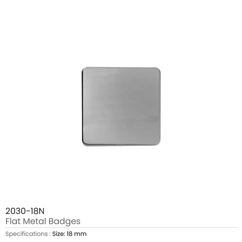 Square Flat Metal Badges 3