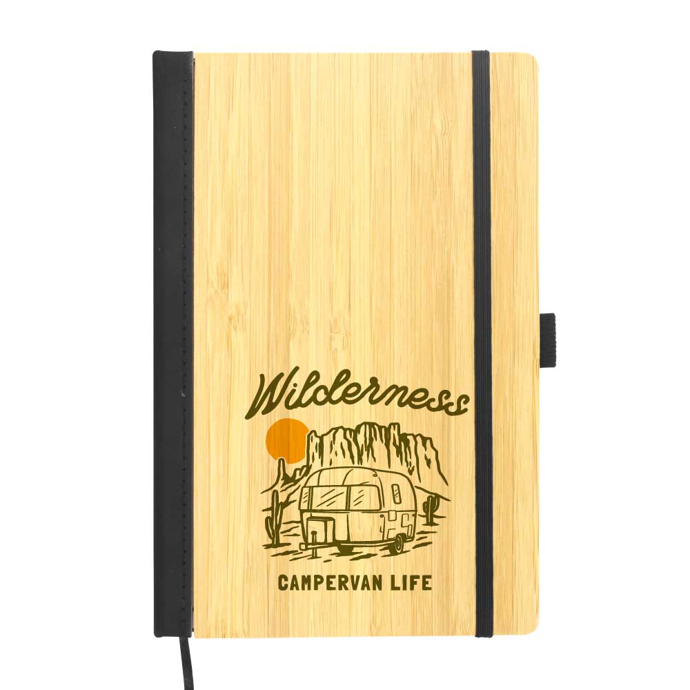 A5 size Bamboo Notebooks with Pen Loop & Page Marker 2