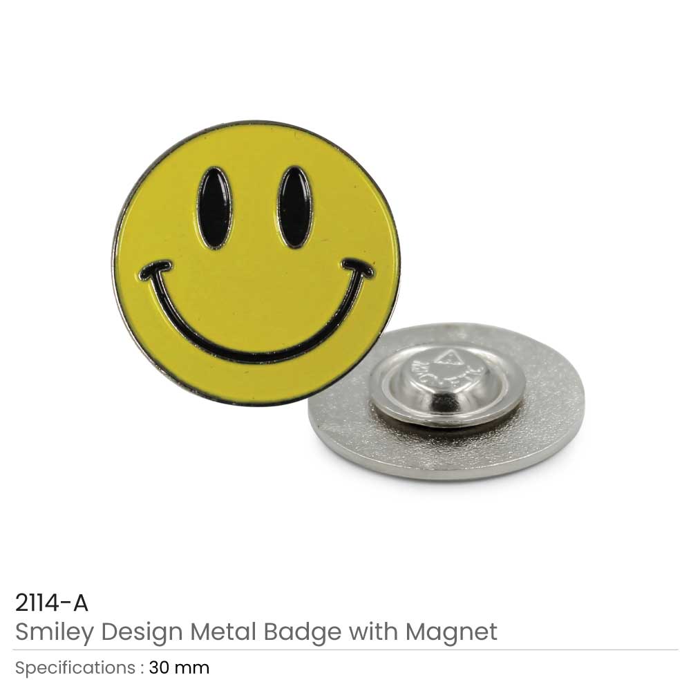 Smiley Metal Badges 2
