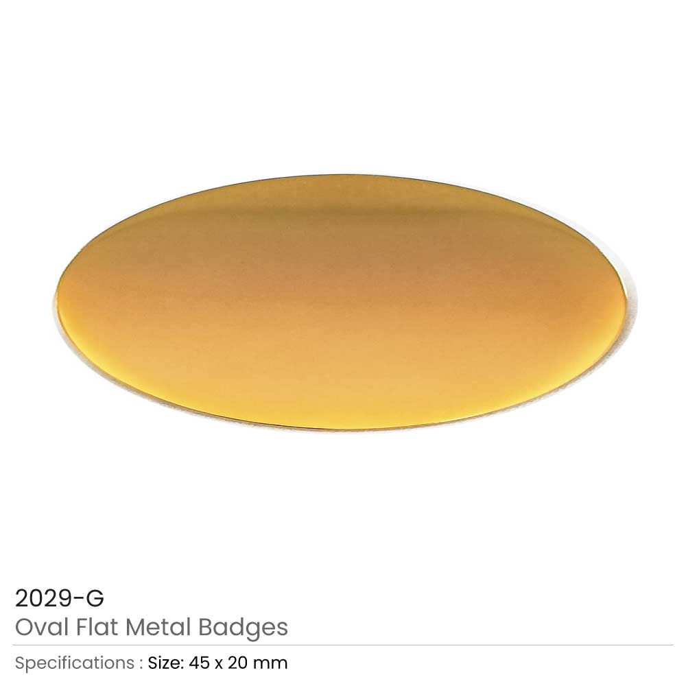 Oval Flat Metal Badges 2