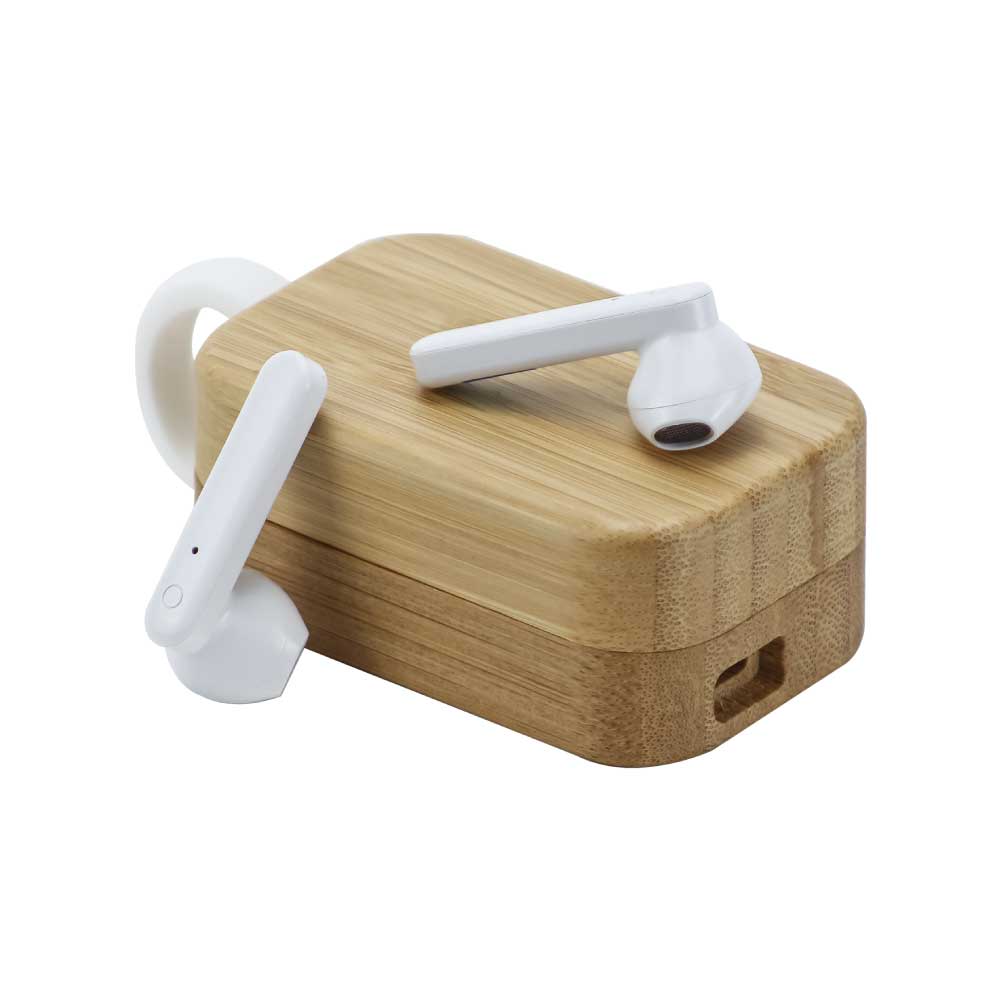 BT Earbuds with Bamboo Case – Eco-Friendly Tech with Style 4