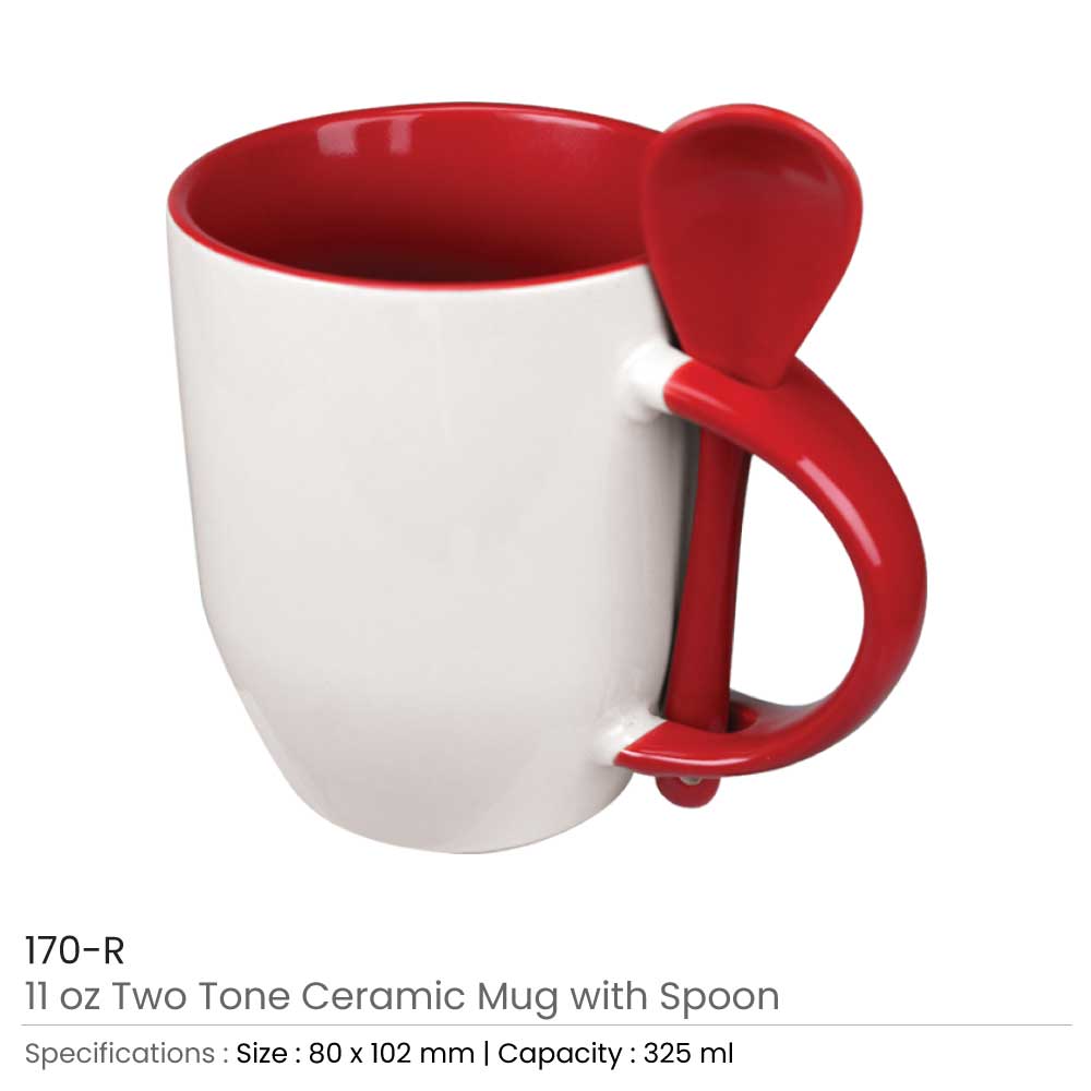 Ceramic Mugs with Spoon 8