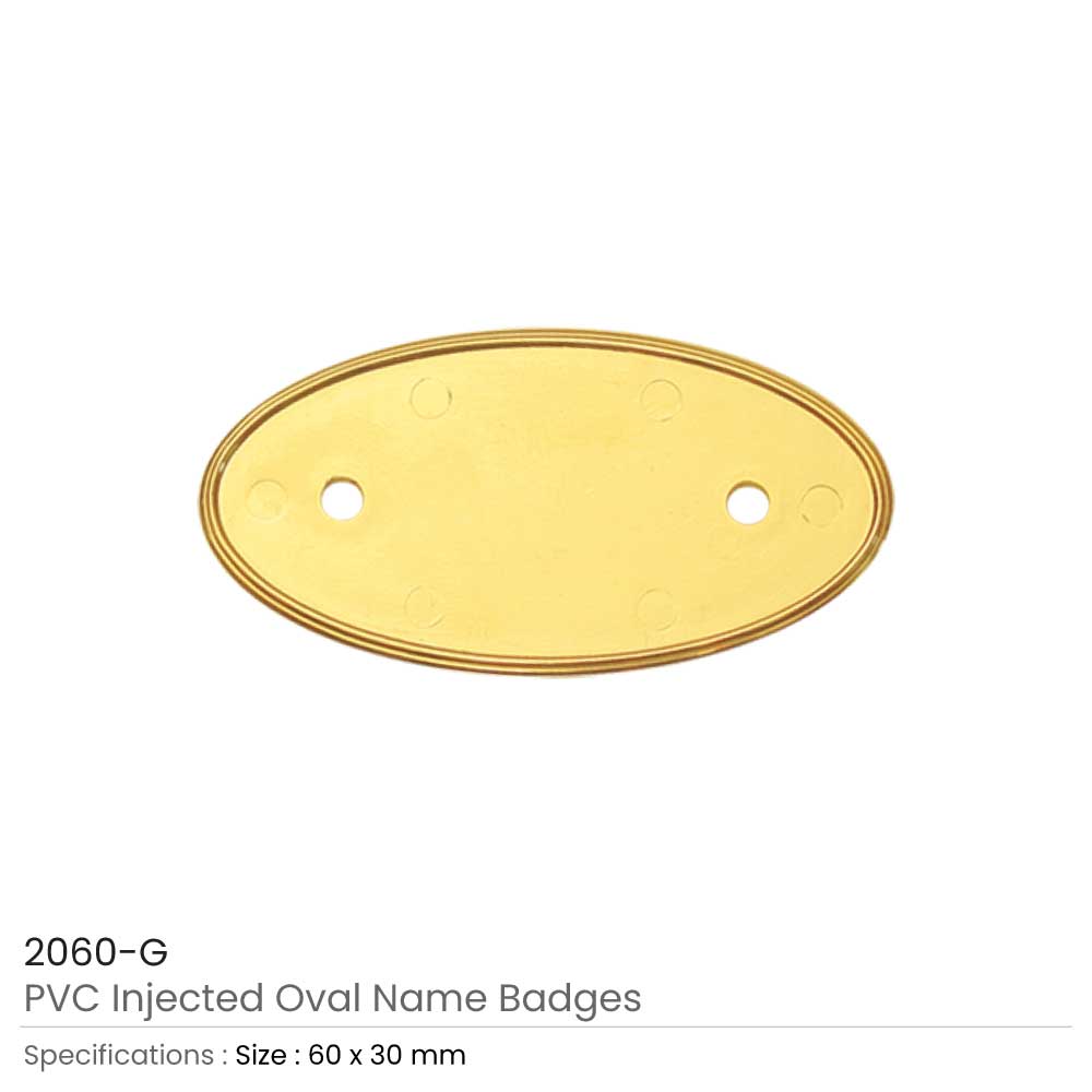 PVC Injected Oval Name Badges 2