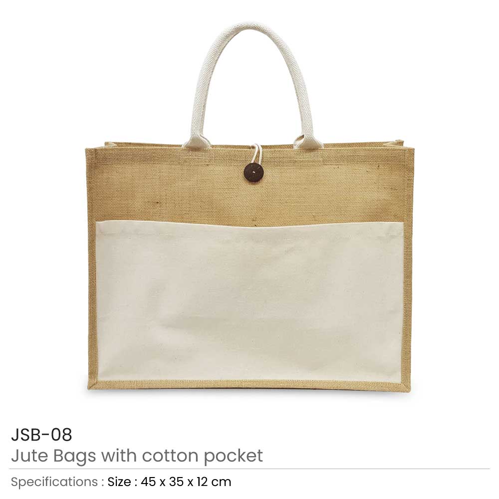 Jute bags with Cotton Pockets 3