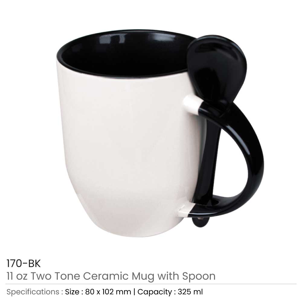 Ceramic Mugs with Spoon 6