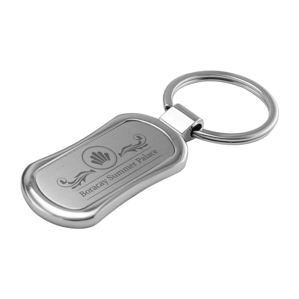 Rectangular Oval Metal Keychains 2