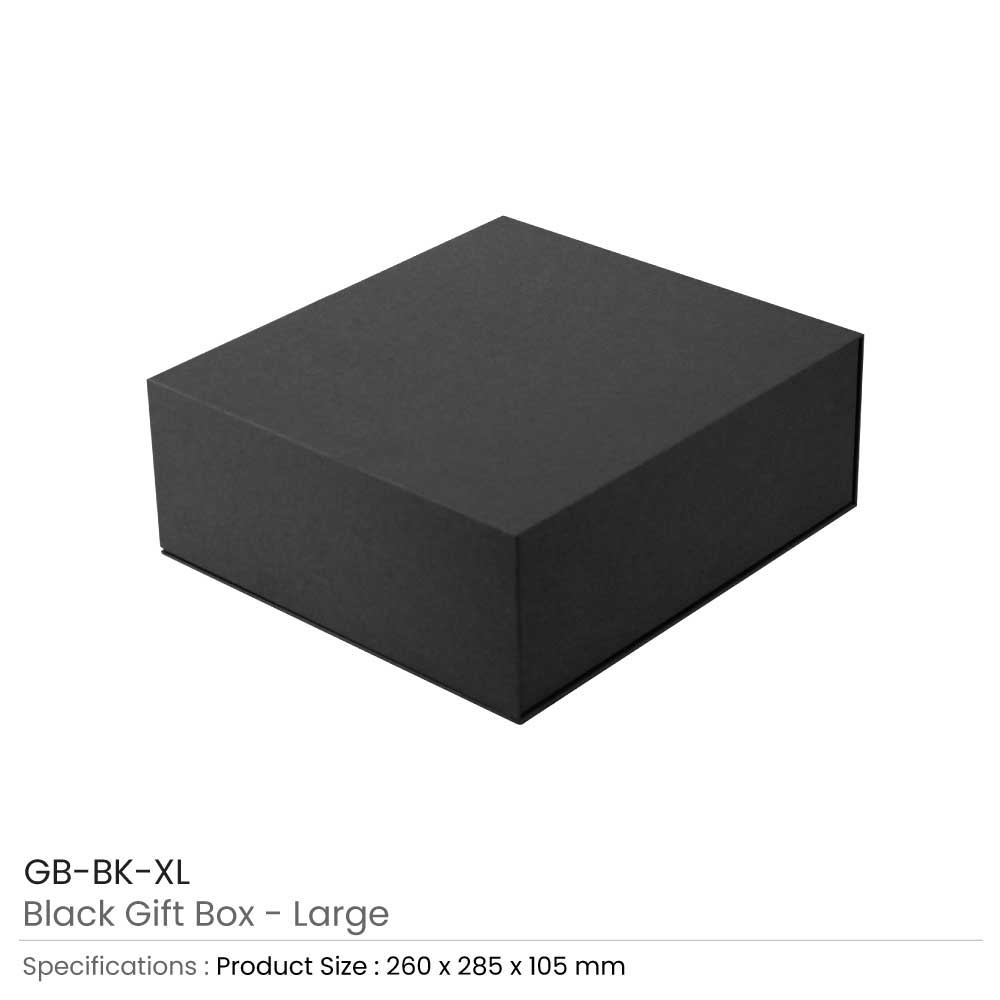 Black Gift Box with Magnetic Closure Size XL 4