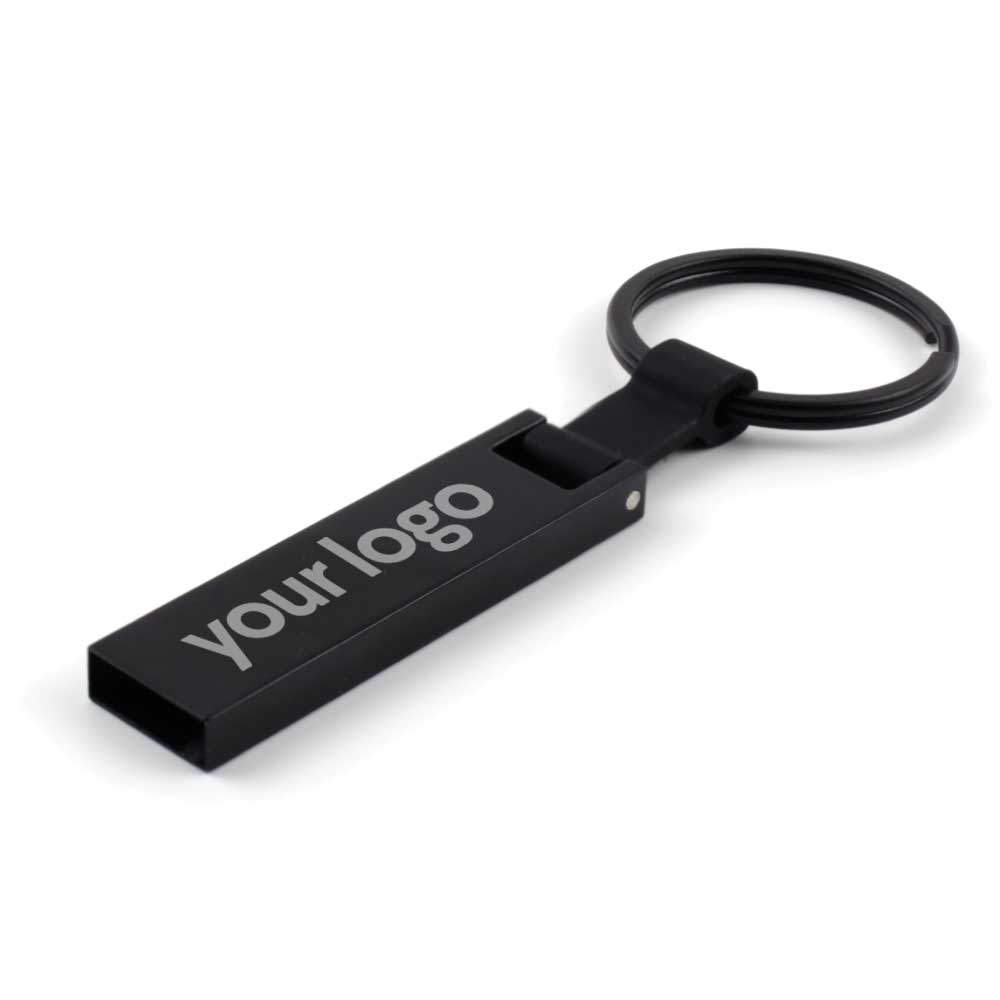 Black Metal USB with Key Holder 2