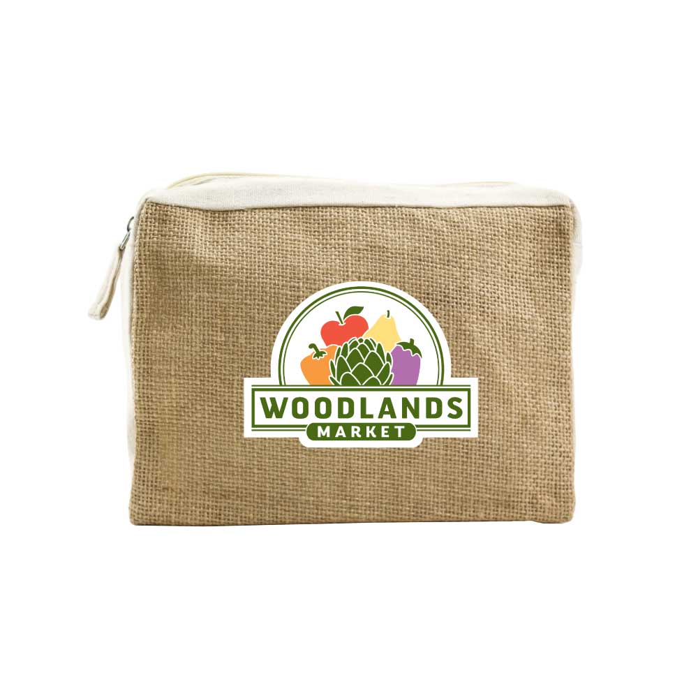 Natural Jute with Cotton Zipper Pouches 2
