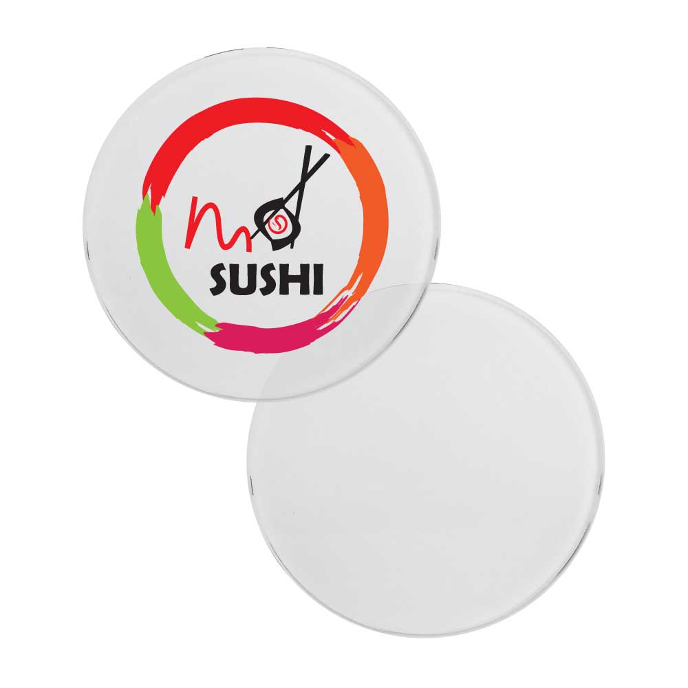 Round Glass Tea Coasters 2