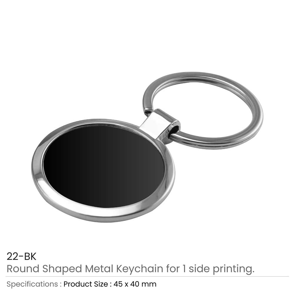 Round Shaped Metal Keychains 3