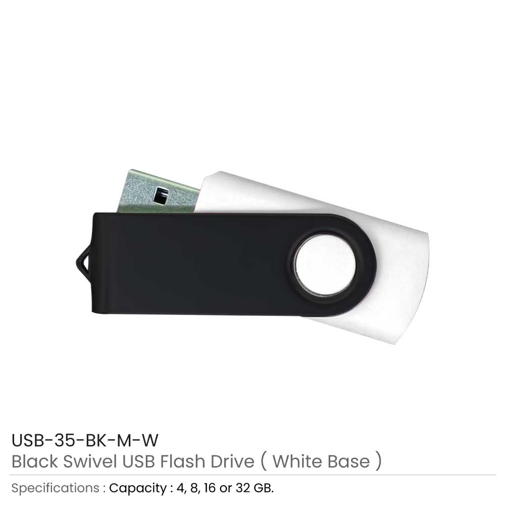 Black Swivel USB Flash Drives 11