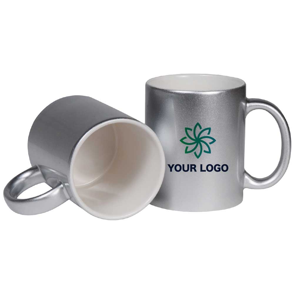 Silver Ceramic Mugs 2