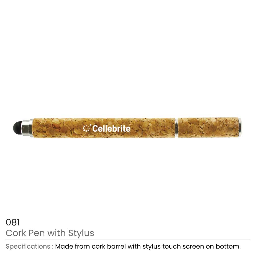 Cork Pens with Stylus 3