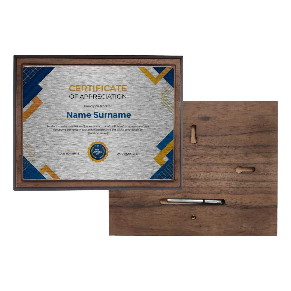 Horizontal Wooden Plaque with Box 2