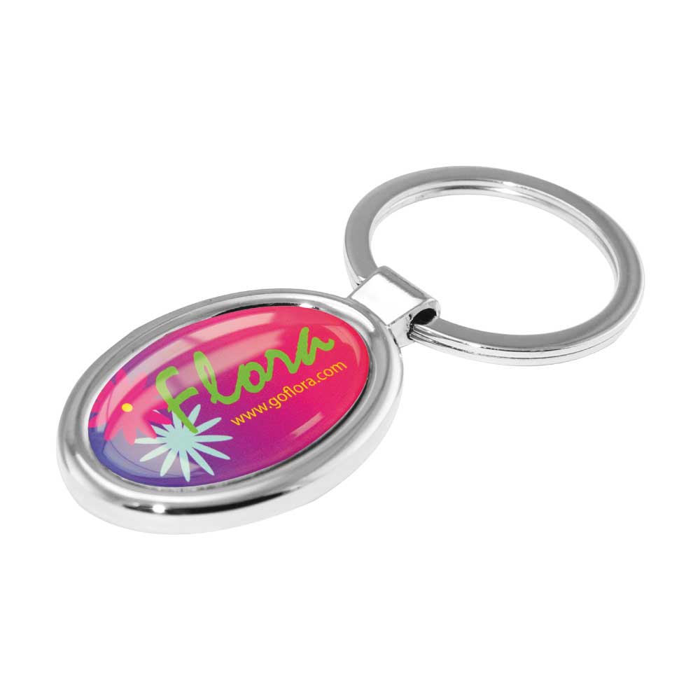 Promotional Oval Metal Keychains 2