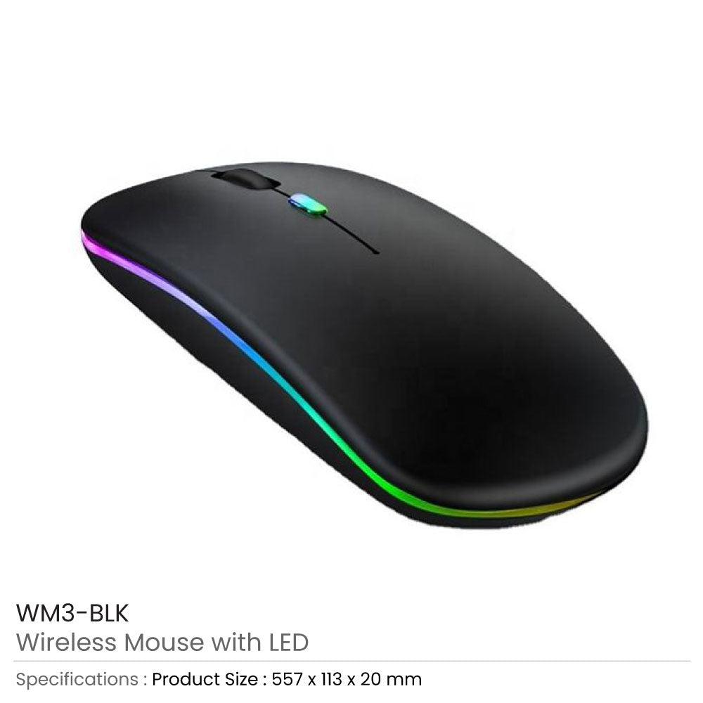 Wireless Slim LED Mouse, Rechargeable & Silent 4