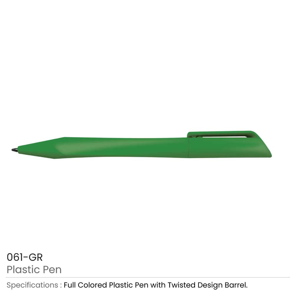 Twisted Design Plastic Pens 8