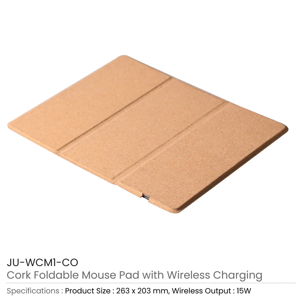 Cork Foldable Mousepads with 15W Wireless Charging Type C 5