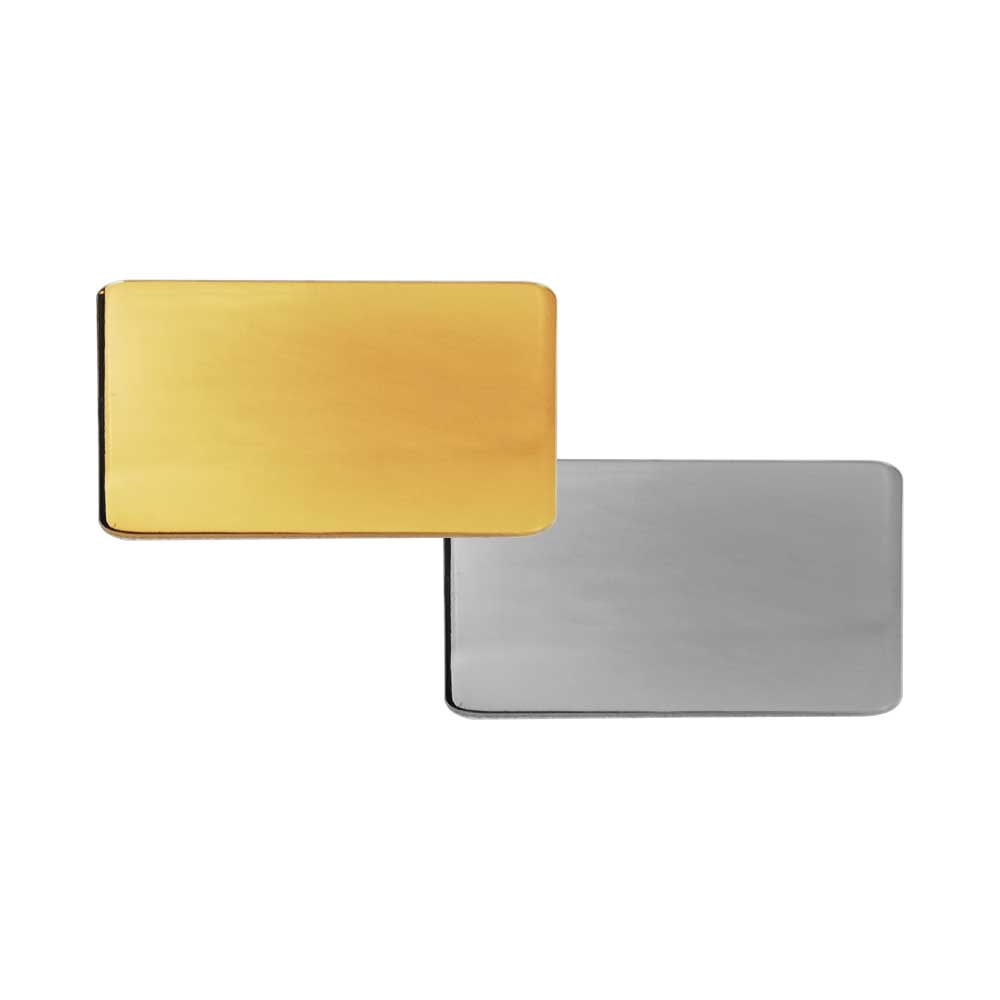 Rectangular Flat Metal Badges 1