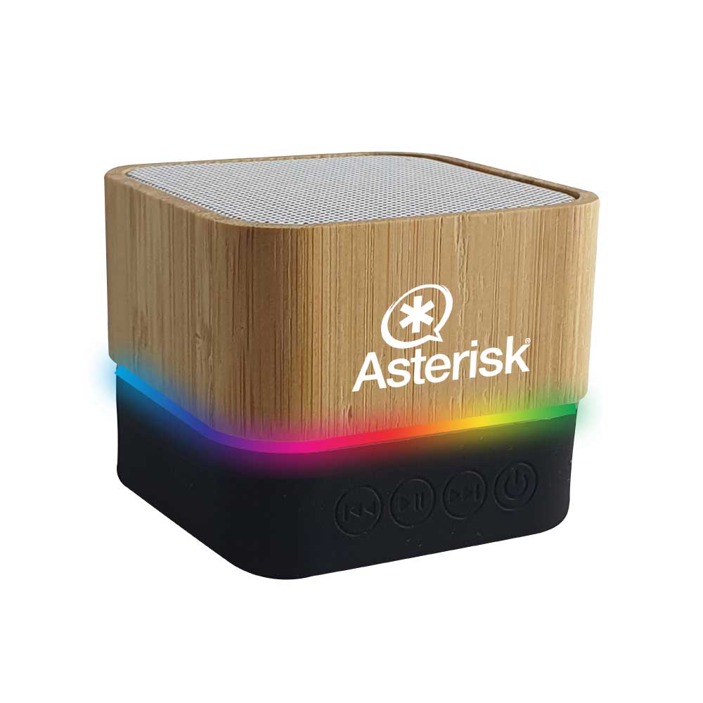 Cube Bamboo Bluetooth Speakers V5.0 2