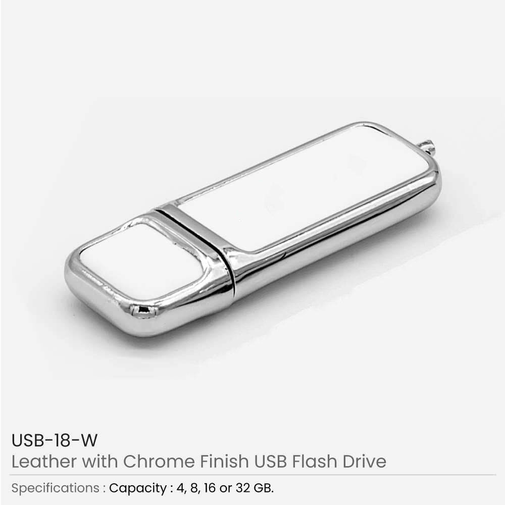 Leather with Chrome Finish USB 2