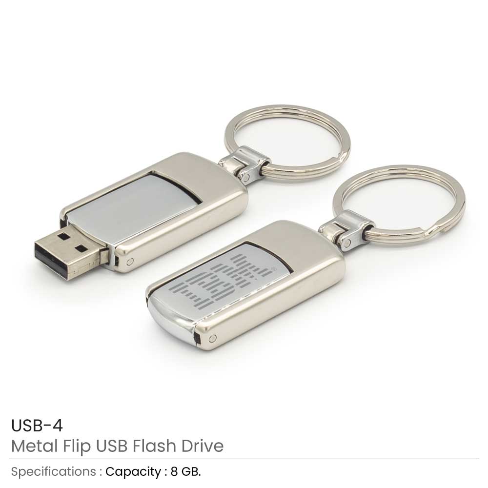 Flip Style Metal USB Flash Drives 3