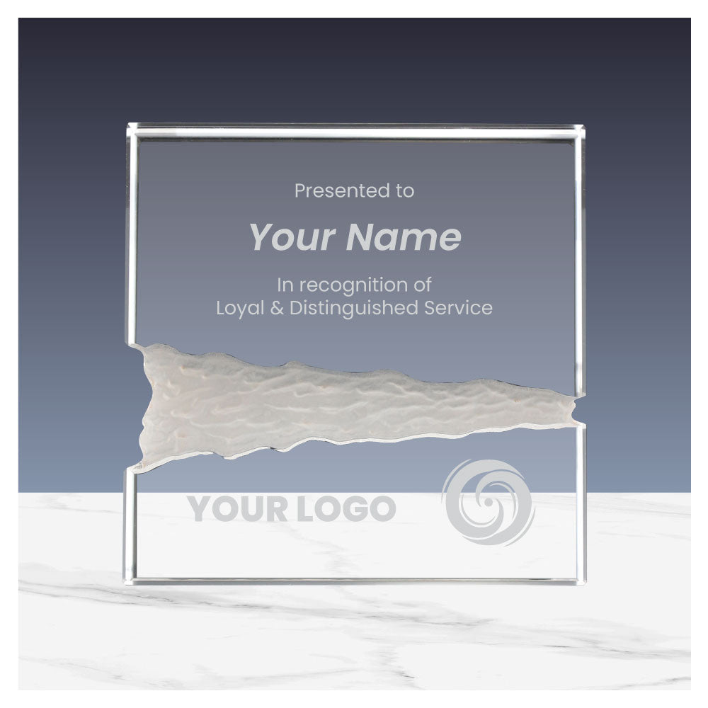 Square Crystal Awards in Fiber Hardboard Box 2