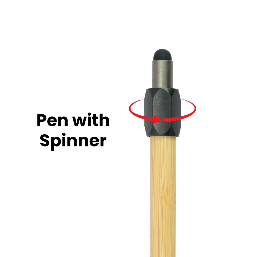 Promotional Bamboo Spinner Pens with Stylus 4