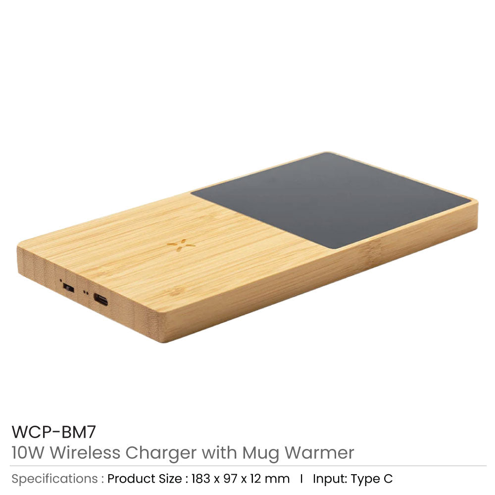 Eco-Friendly Wireless Charger with Mug Warmer | 10W | Type C 3