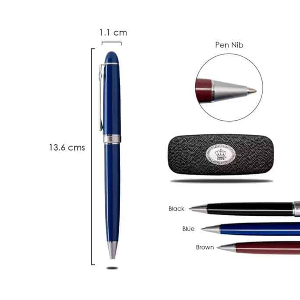 Blue Metal Pen with Silver Trimmings 2