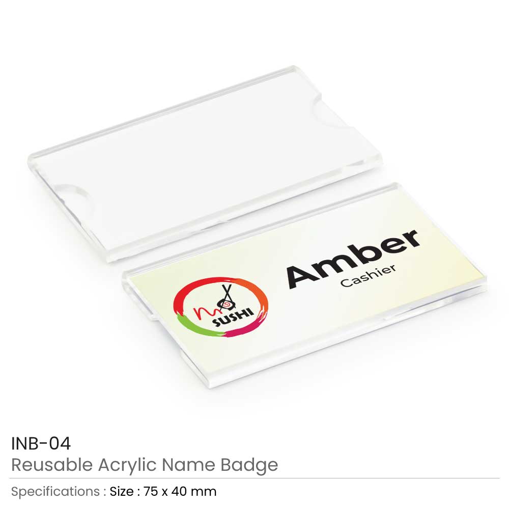 Reusable Acrylic Name Badges 3
