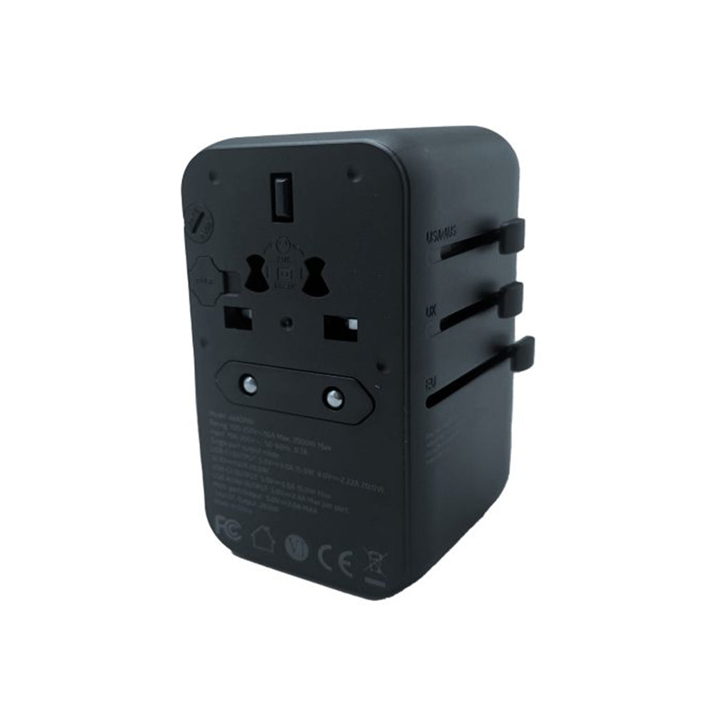Travel Adaptor with Built in USB-C Cable 3