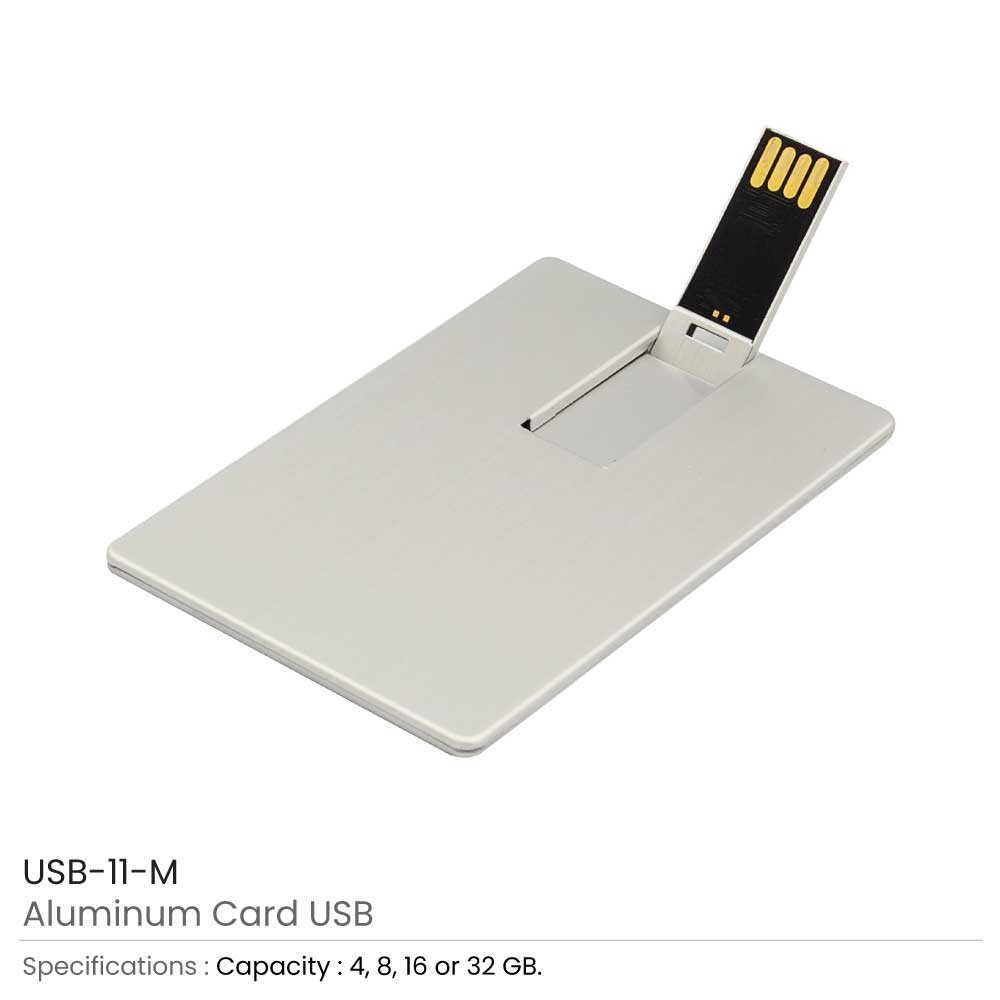 Aluminum Card Size USB 2