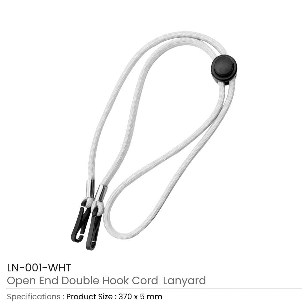 Double Hook Cord Lanyards with Adjustable Lock 2
