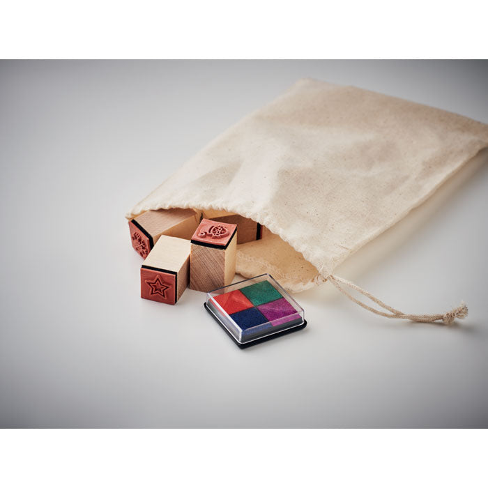 8 wooden Christmas stamps set 5